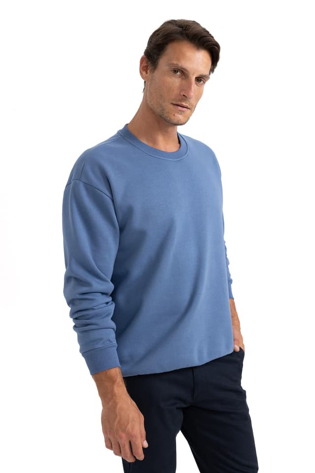 DeFacto Herren Sweatshirts - Bequeme Sweatshirt Herren Pullover Oversize Fit
