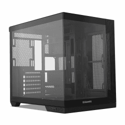 NOX XTREME PRODUCTS Hummer Astra NEO Black - Semitower ATX | M-ATX | ITX, Panoramaglas ohne Rahmen, Platz für 9 Lüfter, Grafikkarten bis zu 400mm, USB-C und USB 3.0, Schwarz HUMMER ASTRA NEO BK