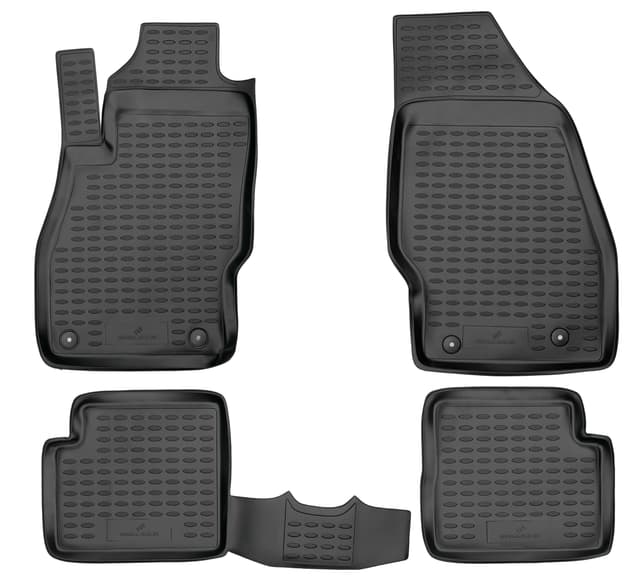WALSER XTR Gummi Fussmatten Auto für Opel Corsa E 2014-2019, 100% passgenaue Auto Fußmatten, robuste Universal Fußmatte Auto, Gummimatten Auto, Auto Fussmatten Gummi, Auto Gummimatten Corsa E: 2014 - 2019