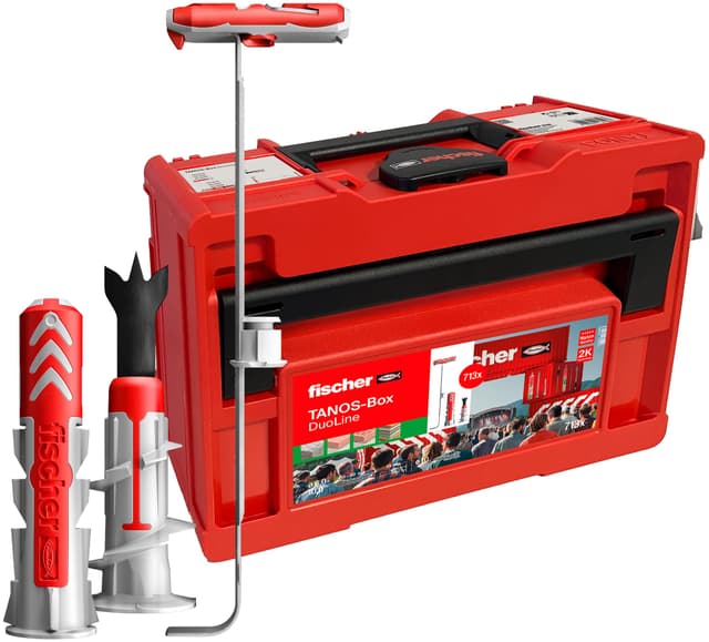 fischer Tanos-Box DuoLine, 713-teiliges Dübelset, 6-10 mm Durchmesser, 30-80 mm Länge, DuoPower, DuoTec und DuoBlade für mehr Funktion, Leistung und Sicherheit, für Profis und Heimwerker Einzelartikel DuoLine Tanos-Box