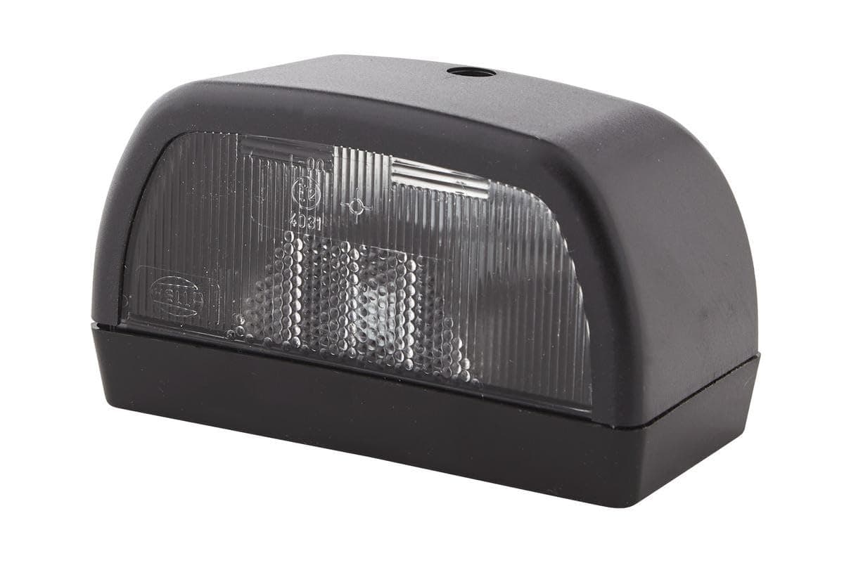 HELLA 2KA 998 523-001 Kennzeichenleuchte - Kennzeichenbeleuchtung - Anhänger - Halogen - 12V - geschraubt/Anbau - ADR/GGVS - Lichtscheibenfarbe: glasklar - links/rechts - Menge: 1