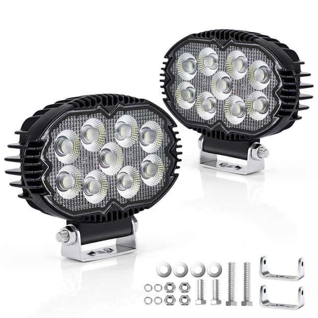 Fxlpower 2 Stück 26W LED Flutlicht Rückfahrscheinwerfer 9-36V Zusatzscheinwerfer, IP68 Offroad led Arbeitsscheinwerfer für Auto, LKW, Traktor, Pickup, 4x4, ATV, Boot