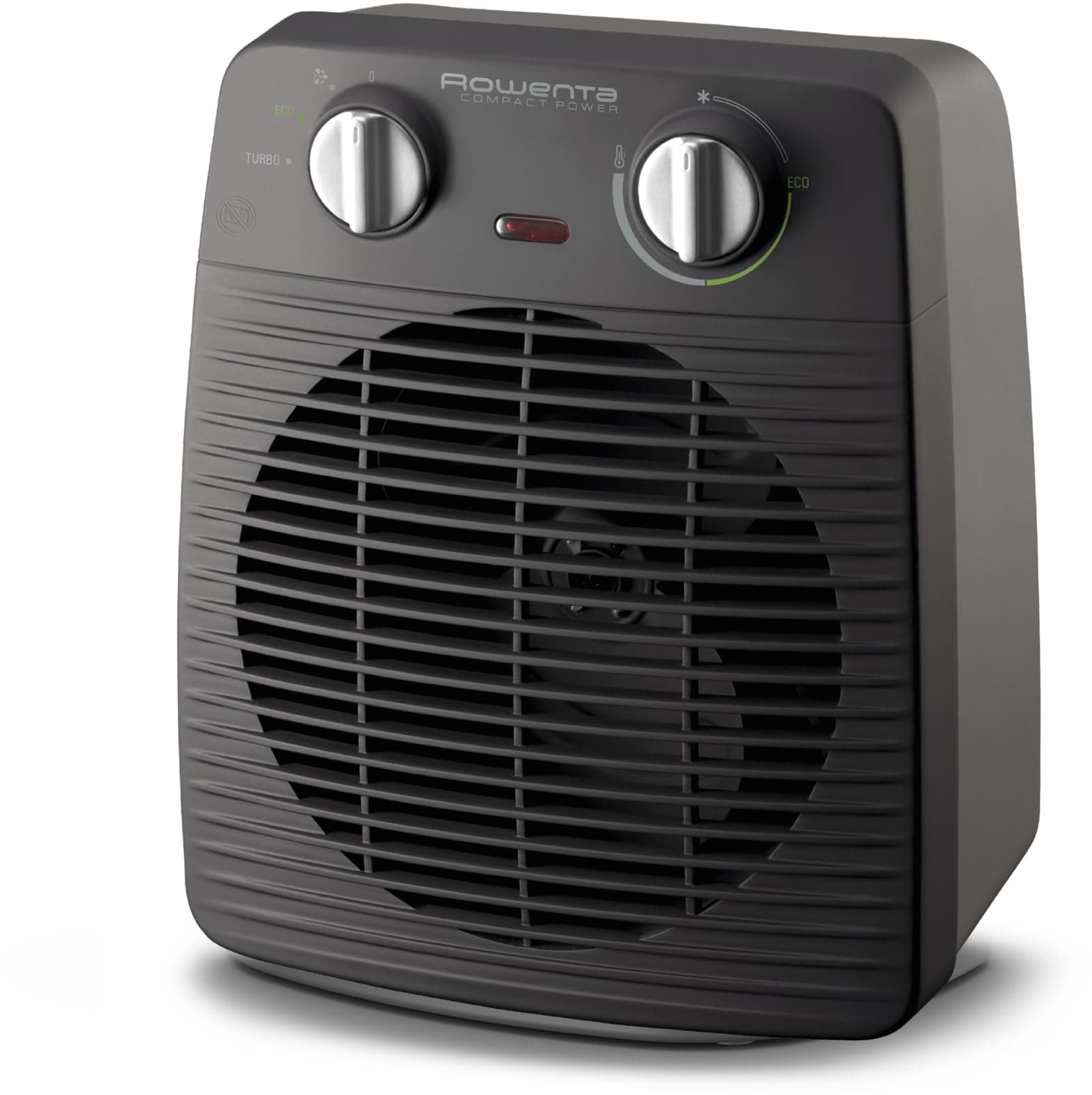 Rowenta SO2210 Compact Power Heizlüfter | 2 Leistungsstufen | Elektro-Heizung | Innenraum | für 20 m² Räume | Schwarz Stand | bis 20 m² Schwarz