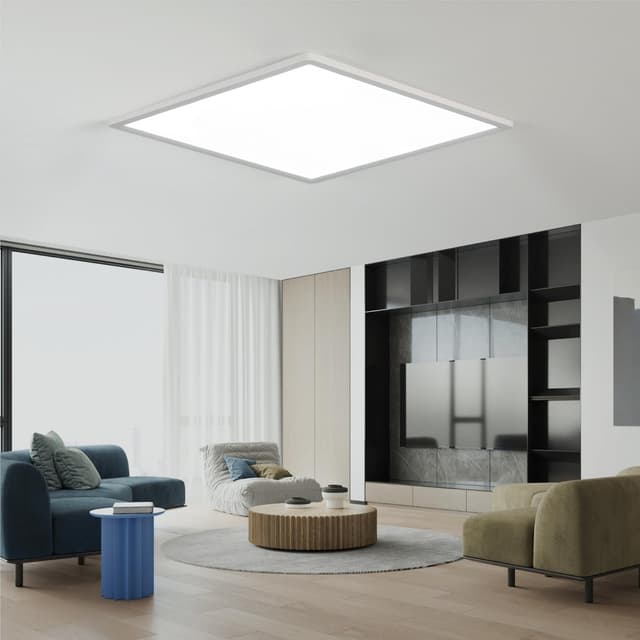 EASY EAGLE LED Deckenleuchte Flach 40 CM, Deckenlampe Viereckig 6500k 42W, Modern Badezimmer Lampe Led Panel Küchenlampe für Flur Schlafzimmer Balkon Wohnzimmer Küche Keller 6500k 40CM