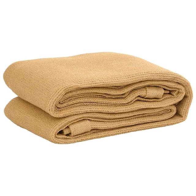 vidaXL Zeltteppich, Campingteppich mit Ösen, Teppich für Zelt Terrasse Wohnwagenmarkise, Vorzeltteppich Zeltmatte Markisenteppich, Sandfarbe HDPE Sandfarbe 200 x 400 cm (Rechteckig)