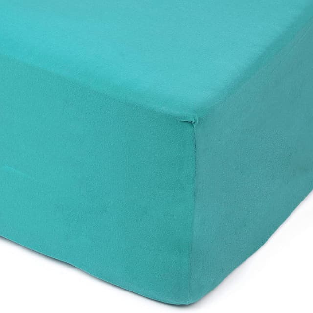 Amago - Spannbetttuch, 50 cm Steg, 100 prozent Baumwolle, 160 x 200 cm - Petrol Petrol 160 x 200 cm