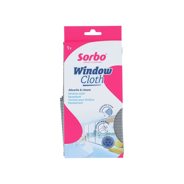 Sorbo Fensterreiniger Mikrofasertuch - 30x40 cm - Glastuch mit Waffelstruktur - streifenfrei & weich - für Fenster, Dusche, Spiegel & Fliesen - wiederverwendbar & saugfähig Fensterputztuch 25.00 x 10.00 cms