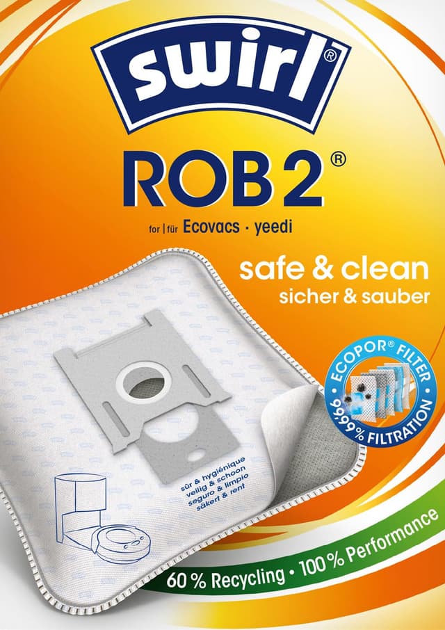 Swirl ROB 2 EcoPor Staubsaugerbeutel, Cotton