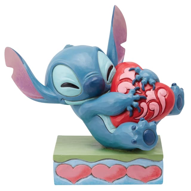 Disney Traditions Stitch Hugging Heart Figurine, Height 13cm