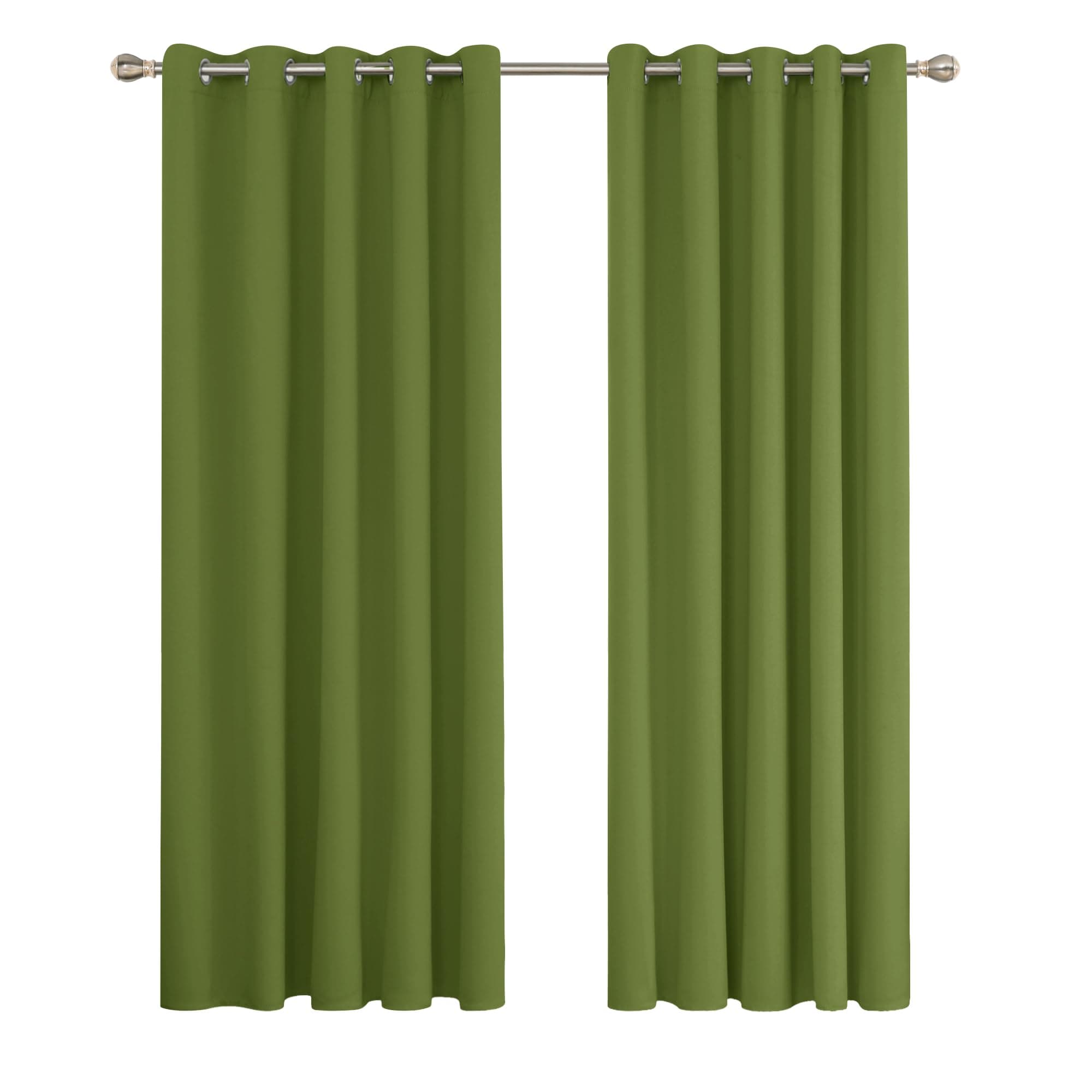 Deconovo Kälteschutzvorhang Blickdicht Verdunkelungsvorhang Kälteschutz Gardinen Kinderzimmer, 229x168 cm(HöhexBreite), Apfelgrün, 2er Set H229 x B168 cm (2er Pack) Apfelgrün