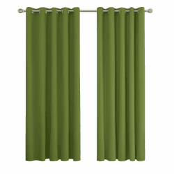 Deconovo Kälteschutzvorhang Blickdicht Verdunkelungsvorhang Kälteschutz Gardinen Kinderzimmer, 229x168 cm(HöhexBreite), Apfelgrün, 2er Set H229 x B168 cm (2er Pack) Apfelgrün