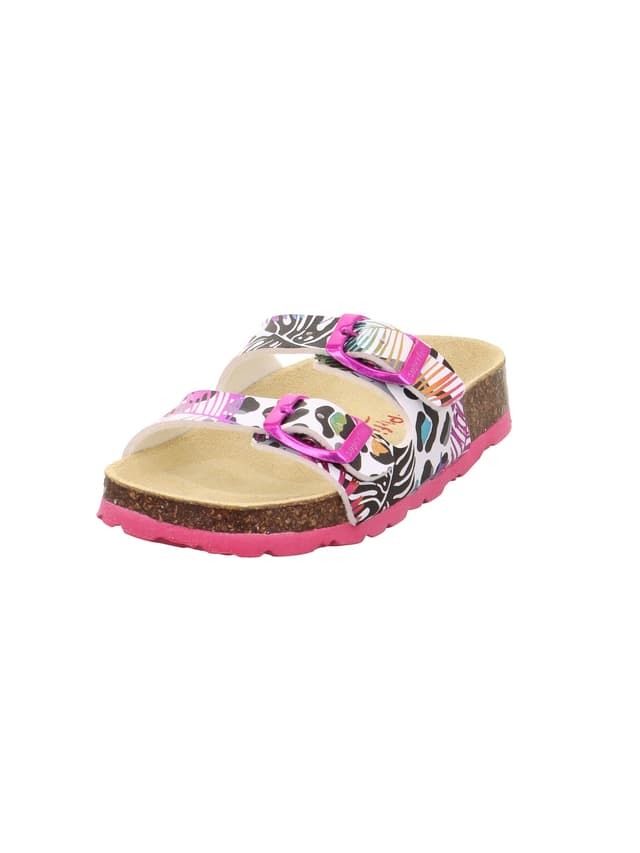 Superfit Mädchen Fussbettpantoffel 1-800111 Hausschuh 38 EU Weiß Mehrfarbig 1100