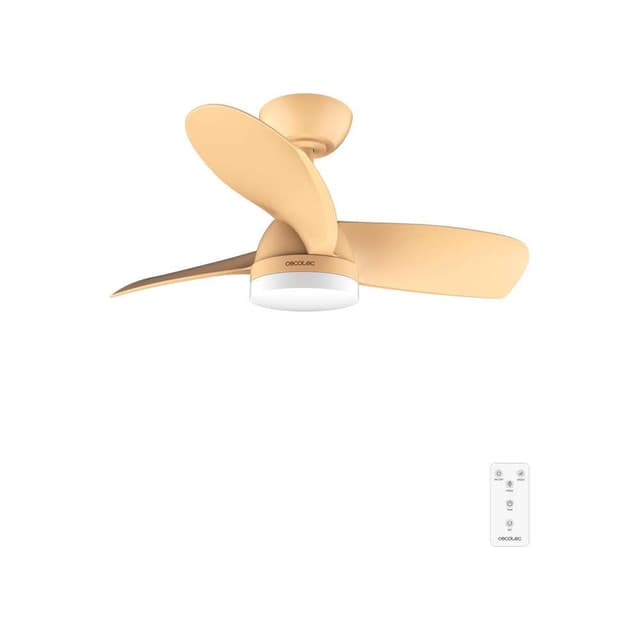 Cecotec - Deckenventilatoren mit Licht EnergySilence Aero 3050 Orange, 35 W, DC -Motor, Durchmesser 36 Zoll mit LED -Licht, Fernbedienung, Timer, 6 Geschwindigkeiten und 3 Klingen