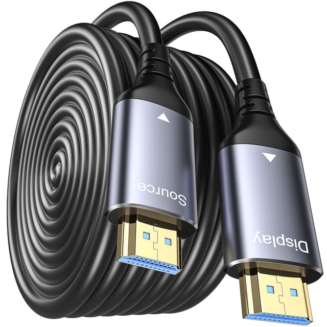 WTPGTI 8K HDMI Glasfaserkabel 15M, HDMI 2.1 Kabel 48Gbps Ultra High Speed,In Wall CL3 Rated,AOC 8K@60Hz,4K@120Hz/144Hz Dynamic HDR eARC Dolby HDCP2.2 Kompatibel mit PS5,Xbox SeriesX,PC,TV