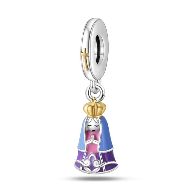 QIKAOLA Charm Anhänger für Frauen 925 Sterling Silber für Armband Charms Beads geeignet für Pandora Armband und Halskette, kompatibel mit europäischen Armbänder für Mädchen PAC856