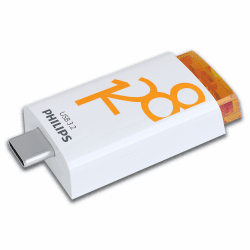 Philips Click Edition USB-C Anschluss USB 3.2 Gen 1 USB-Flash-Laufwerk USB-Stick 128 GB für PC, Laptop, Smartphone, Tablet mit USB-C-Anschluss, Lesegeschwindigkeit bis zu 120 MB/s
