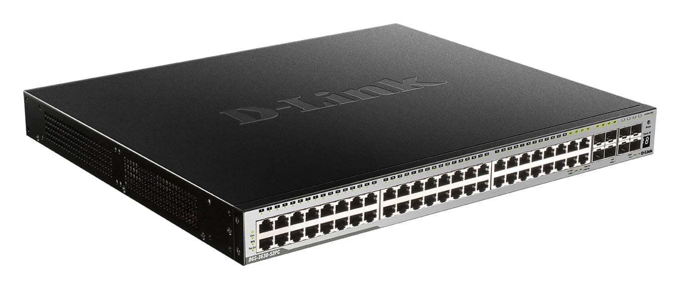 D-LINK DGS-3630-52PC/SI 52-Port Gigabit PoE Stack Switch schwarz