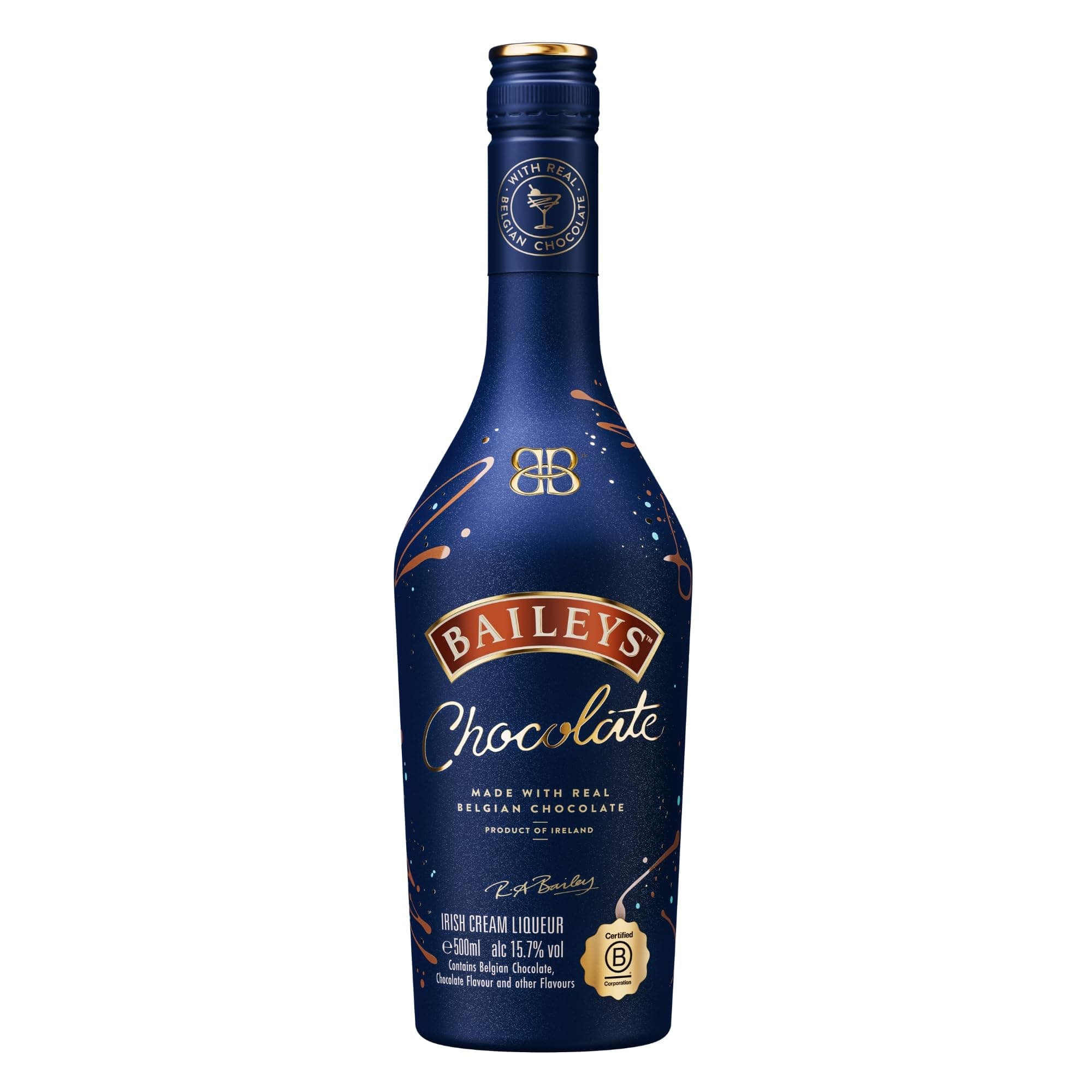 Baileys Chocolate, Original Irish Cream mit Belgischer Schokolade, Cremiger Schokoladenlikör, Liqueur mit Schokoladengeschmack, Perfekt für Cocktails und Desserts, 15,7% Vol, 500ml Einzelflasche 500ml Chocolate