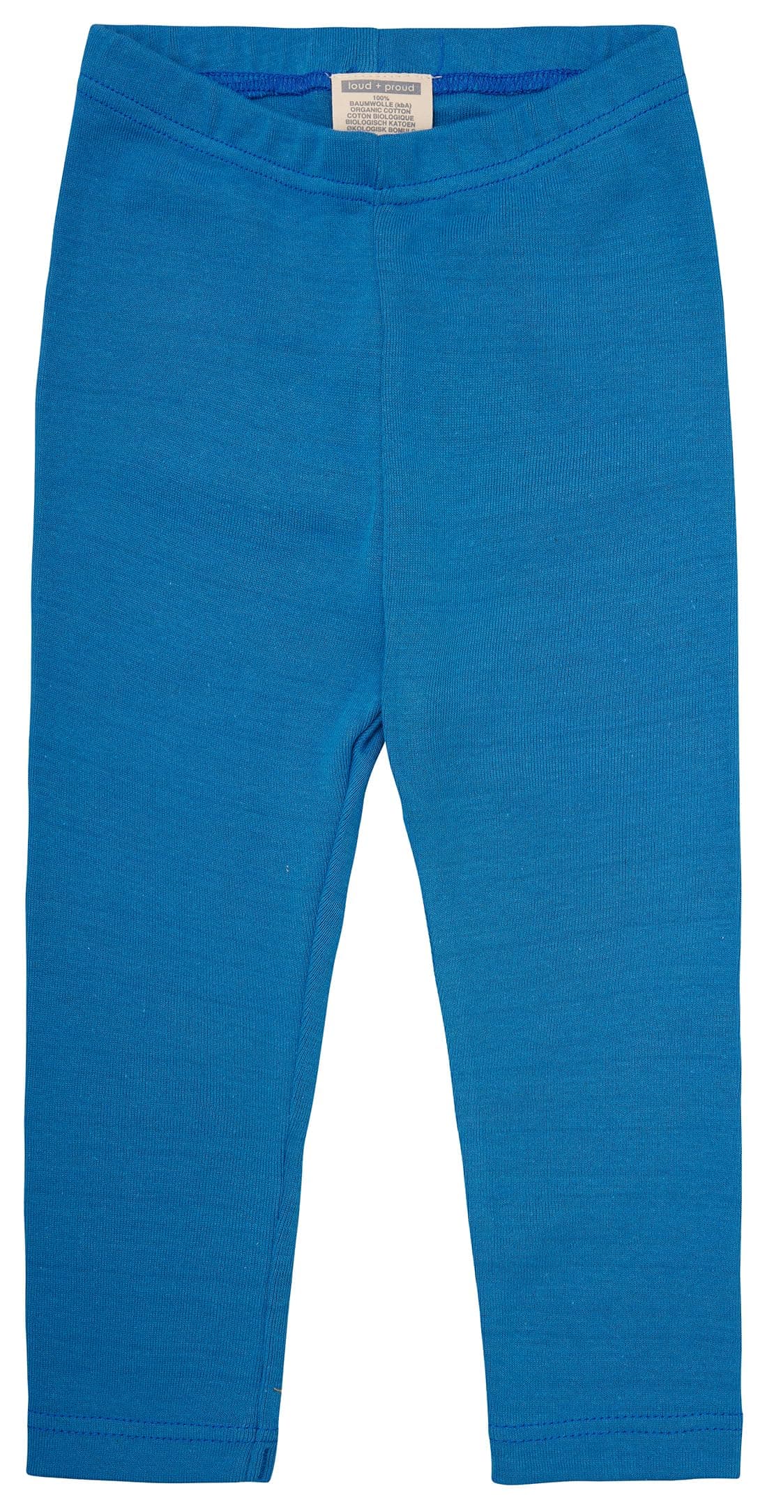 loud + proud Unisex Kinder Weiches Feinripp, GOTS Zertifiziert Leggings 146-152 Azur