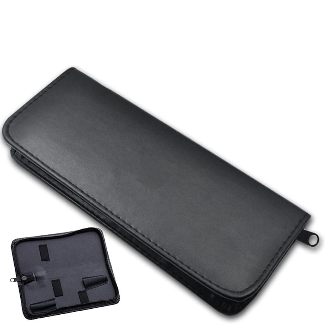 KSJEHW Salon Schere Ledertasche, Professionelle Lederfriseur-Scherentasche, zur Aufbewahrung von Kammfriseurwerkzeugen(8.5x21.5cm)