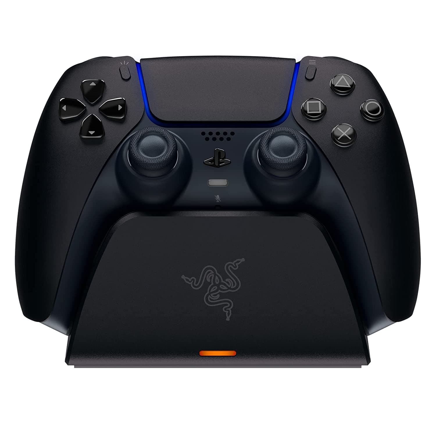 Razer Schnellladestation - Schnellladestation für PS5 Wireless-Controller (Schnellladung , Gebogenes Schalen-Design Einhändige Bedienung, Aufladen per USB) Midnight Black Universal Quick Charging Stand for PlayStation 5 Midnight Black