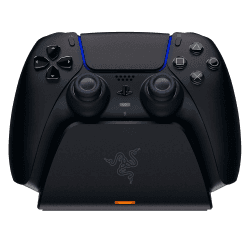Razer Schnellladestation - Schnellladestation für PS5 Wireless-Controller (Schnellladung , Gebogenes Schalen-Design Einhändige Bedienung, Aufladen per USB) Midnight Black Universal Quick Charging Stand for PlayStation 5 Midnight Black