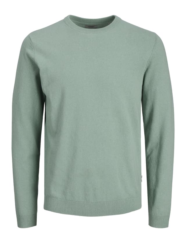 JJ REBEL Herren Jrebcallum Knit Crew Neck Noos M Single Jrebcallum Knit Crew Neck Noos Iceberg Green