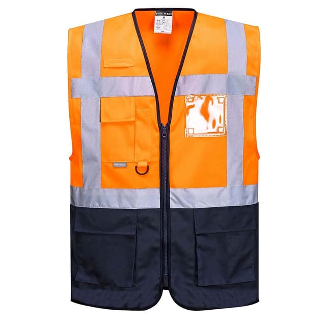 Portwest WARSCHAU EXEKUTIV WESTE, Größe: XL, Farbe: Orange/Marine, C476ONRXL XL orange / marine