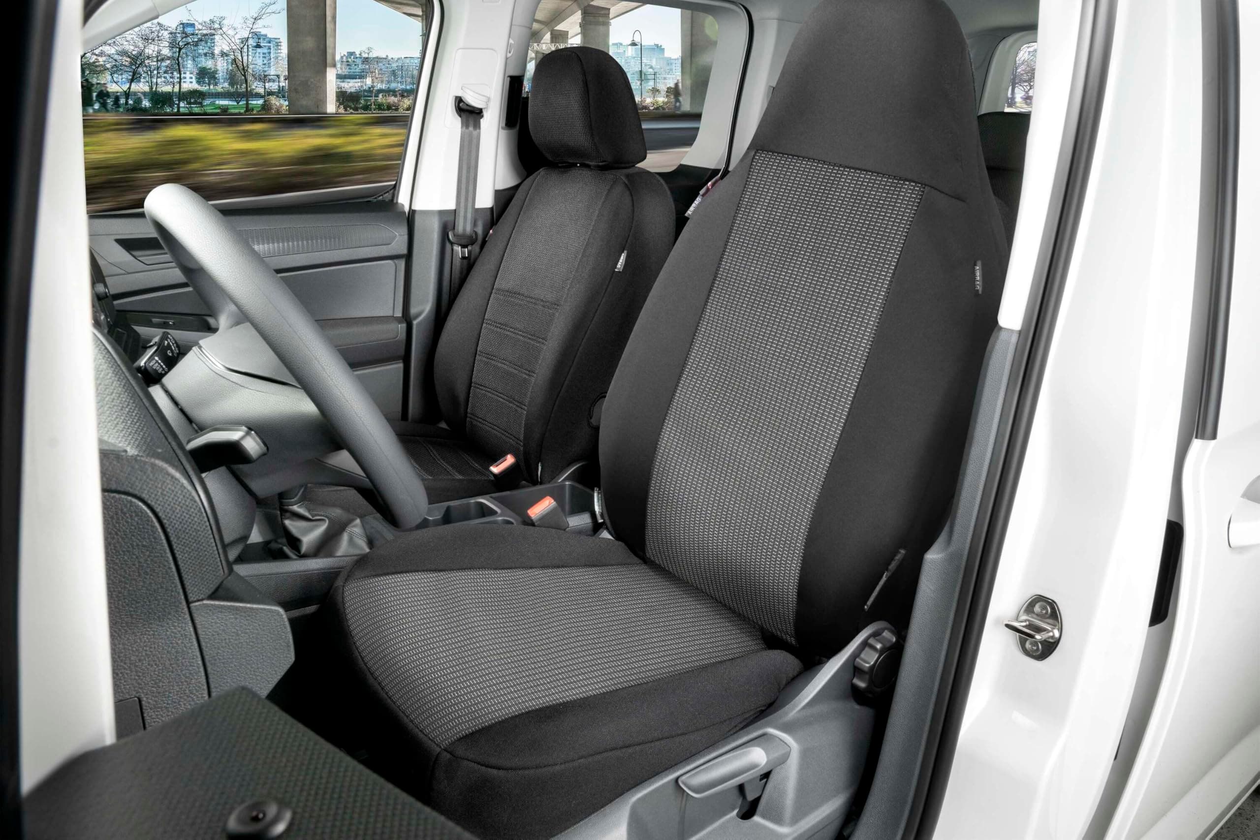 Walser Transporter Sitzbezüge Universalgröße, Autoschonbezug für 1 Einzelsitz (Pilotensitz), Auto Sitzbezüge aus Premium Jacquard, Einzelsitzbezug Transporter, Auto Sitzauflagen für Van 1 Einzelsitzbezug Pilotensitz