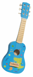 Eichhorn – Gitarre für Kinder – Blaue Kindergitarre, stimmbare Nylonsaiten, Holzspielzeug, mit Dino, Holzgitarre für Jungen und Mädchen ab 3 Jahren Angebot bei HelloDeals