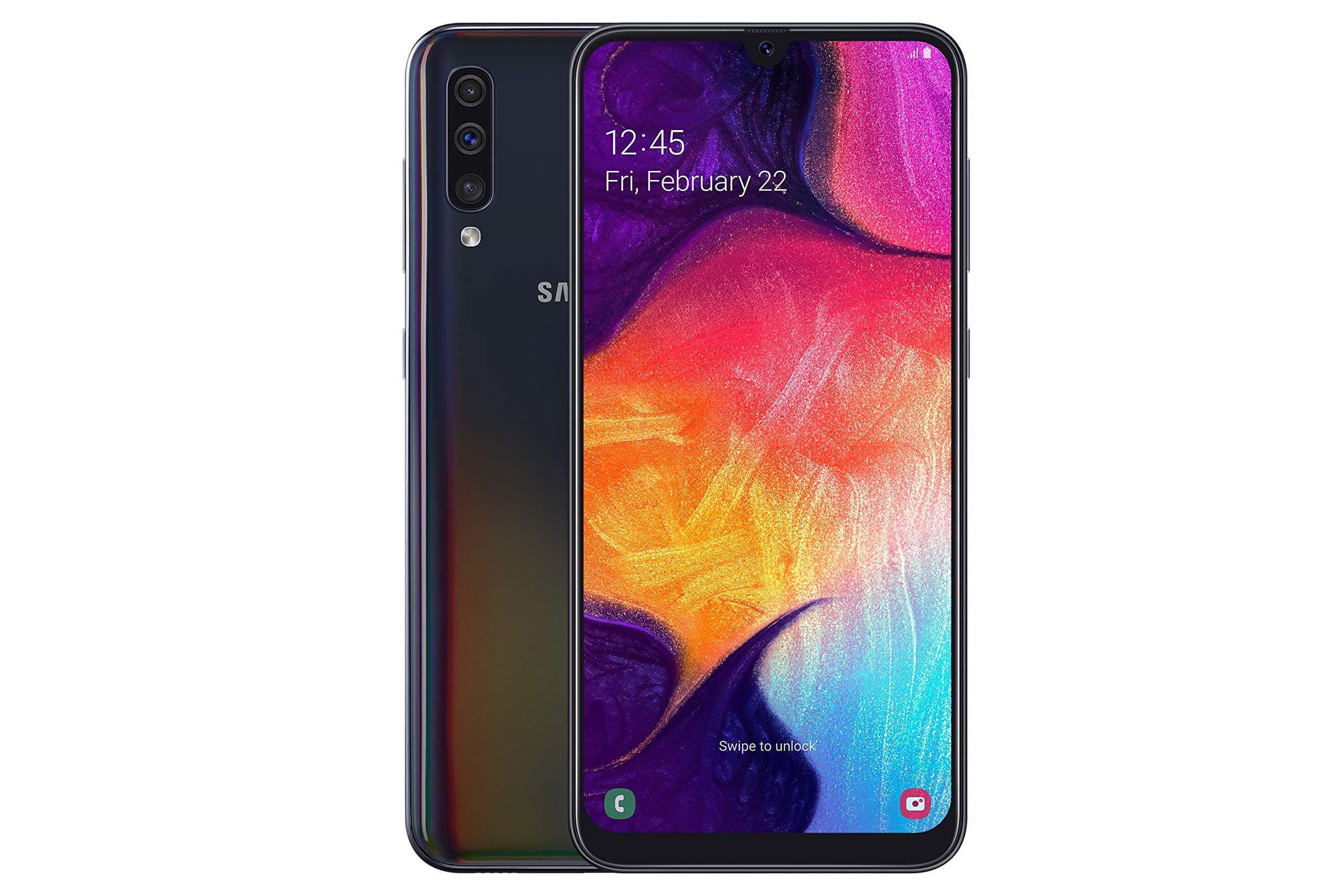 2019 Samsung Galaxy A50 Dual SIM 128GB - Schwarz (Generalüberholt) Black