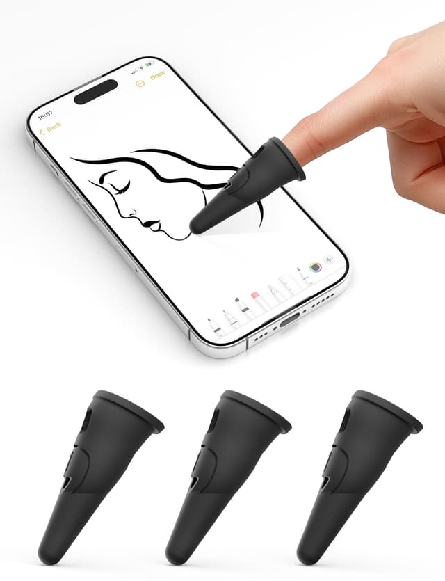 Handy Stifte für Smartphones MEKO hochempfindlicher Silikon Fingertip Eingabestift kompatibel mit Allen Handys/Tablets wie iPhone, iPad, Samsung, Huawei, Xiaomi, Surface, Chromebook & mehr Size 2