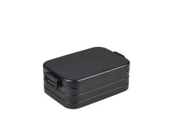 Mepal - Lunchbox Take a Break Midi - Brotdose To Go - Für 2 Sandwiches oder 4 Brotscheiben - Meal Prep Box - Essensbox mit Unterteilung - Spülmaschinenfest - 900 ml - Nordic Black Nordic Black Medium Keine Personalisierung
