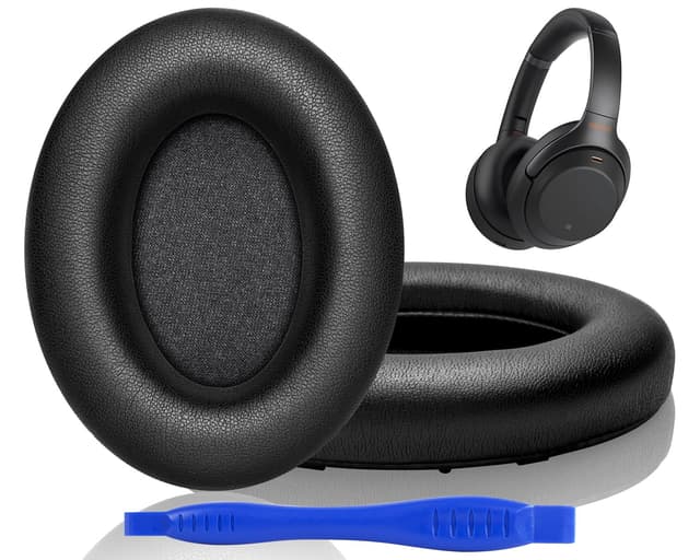 Link Dream Ersatz Ohrpolster für Sony WH-1000XM3 (WH1000XM3) Over-Ear-Kopfhörern, Kopfhörer Ersatzpolster mit weichem Proteinlederund Memory-Schaum, Schwarz Sony XM3