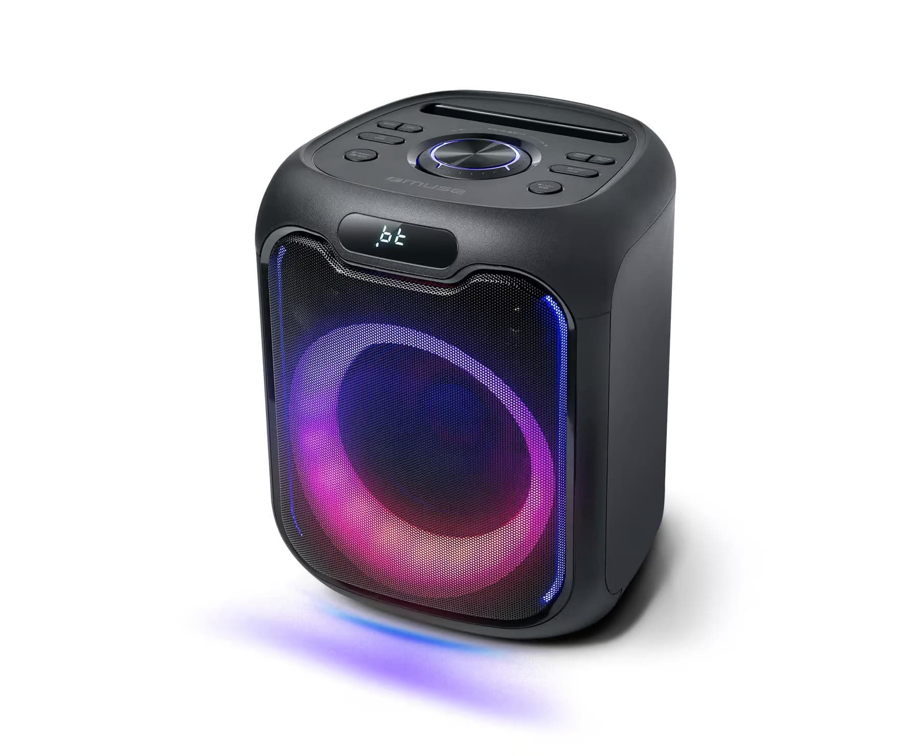 Muse M-1803 Bluetooth Partybox, 150 Watt, Lichteffekte, Netz- und Akkubetrieb, 1 Mikrofon, Stereo Pairing Funktion