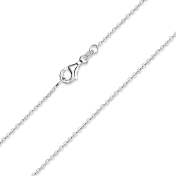 MATERIA feine Ankerkette 925 Sterling Silber - 1,2mm Halskette silber in 40 45 50 55 60 70 80 cm verfügbar #K30 45.0 Zentimeter