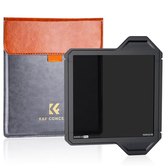K&F Concept Nano X-PRO Rechteckfilter ND64(6 Stop) 100x100mm Square Filter Graufilter aus Optisches Glas mit 28 Nano-Beschichtung 100x100mm ND64