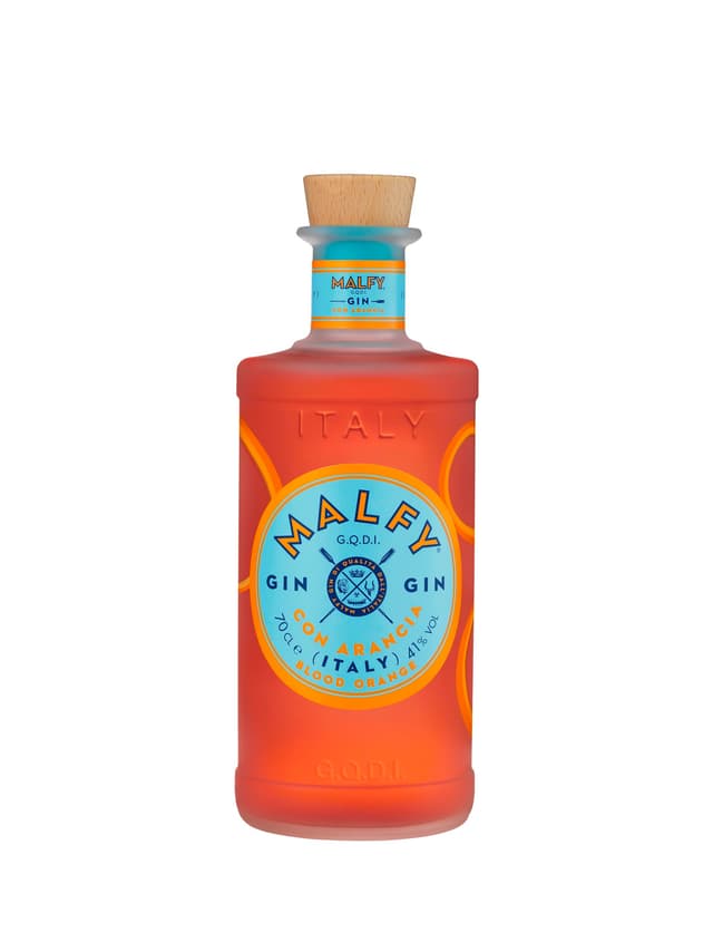 Malfy Gin con Arancia – Super Premium Gin aus Italien mit italienischen Blutorangen – 41 % Vol – 1 x 0,7L Berry, Trockenfrüchte, Kräuter, Zitrusfrüchte 0,7l