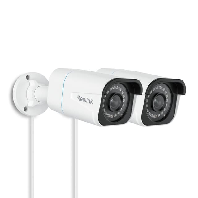 Reolink 2 Stück 4K Smarte PoE IP Kamera Outdoor mit Personen-/Autoerkennung, 8MP Überwachungskamera Aussen mit microSD Kartensteckplatz, 30m IR Nachtsicht, IP67, Zeitraffer, Fernzugriff, RLC-810A Weiß