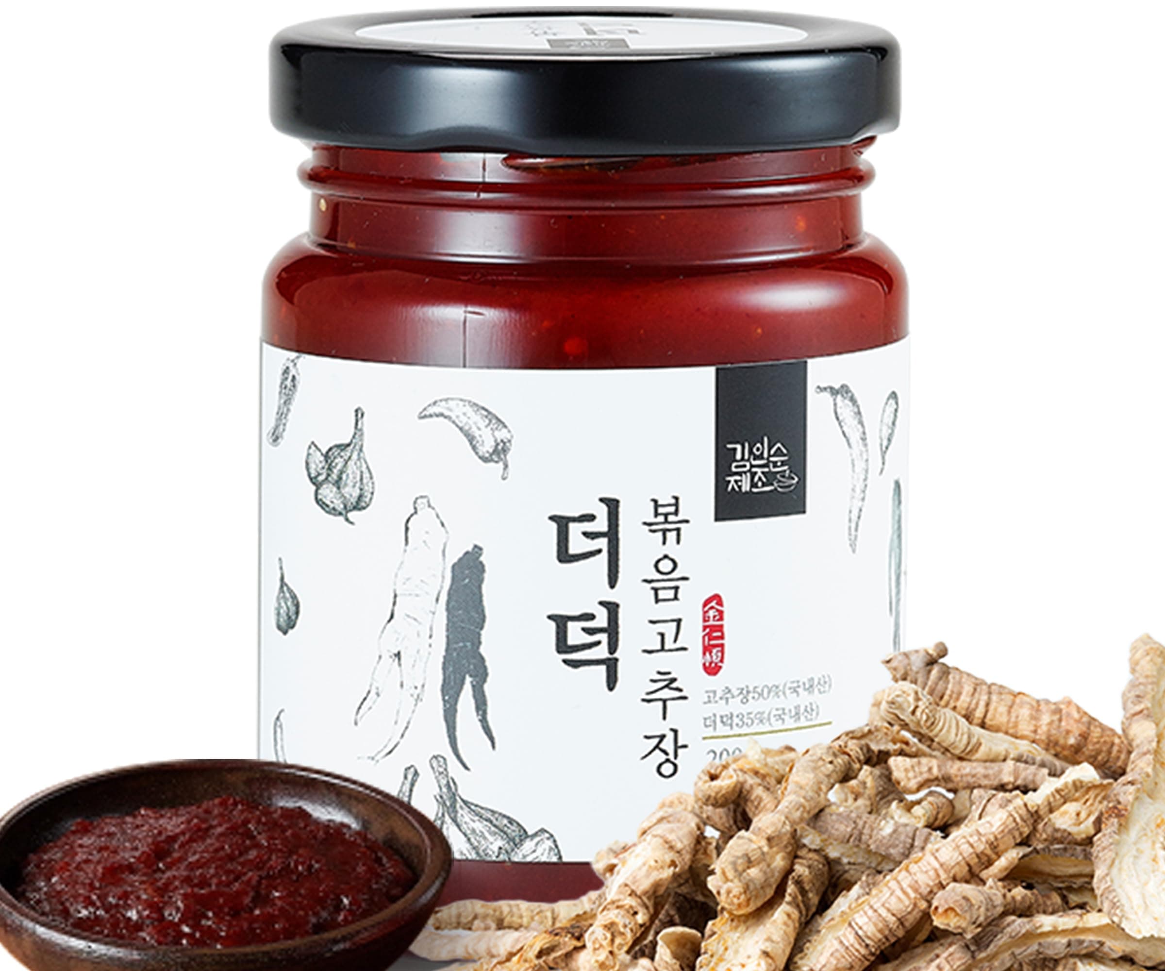 FROMWELL Gochujang mit Deodeok 200g | Ideal für Bibimbap und Mehr | Gesund & Lecker | Koreanische fermentierte Würzpaste ohne Zusatzstoffe (Gochujang mit Deodeok)