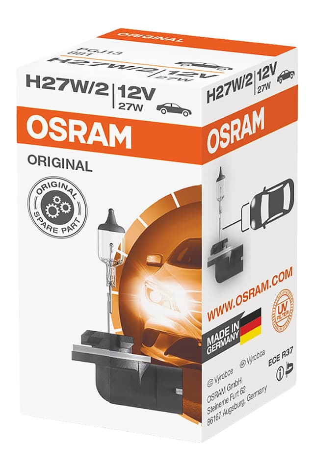 Osram 881 Lampe, H27/2, 12V, 27W, PGJ13, 1 Stück im Karton