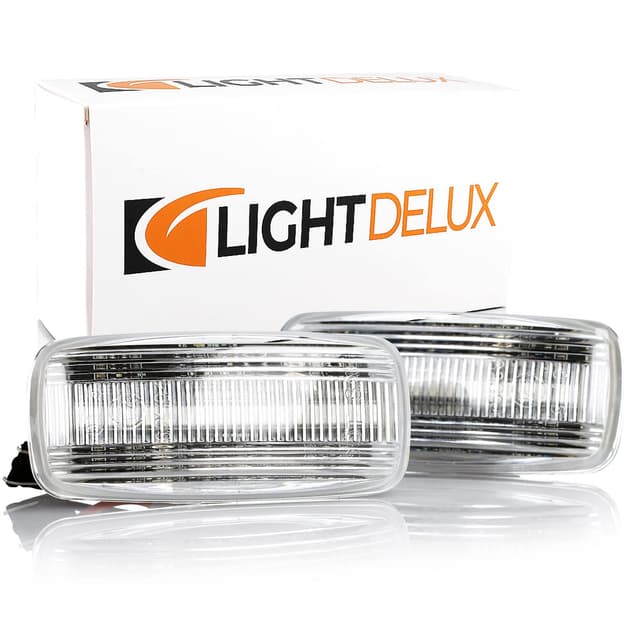 LIGHTDELUX Ersatz für 2 x LED Seitenblinker Blinker Kotflügel-Blinker mit Zulassung kompatibel mit Fiat Freemont 2011-2016 V-174439 STANDART ON OFF WHITE
