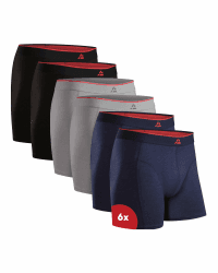 DANISH ENDURANCE Bambus Boxershorts Herren, Superweiche Unterhosen Männer, Bequem, Atmungsaktiv & Etikettfrei, Mit oder ohne Eingriff, 6er oder 10er Pack XL 2 Schwarz, 2 Grau, 2 Marineblau