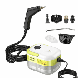 Dampfreiniger Handgerät Steam Cleaner,2500W 3.0 Bar Tragbarer Dampfreiniger mit 9 Stück Zubehör und 1200ML Tank,Hand Hochdruck Dampfreiniger für Sofas, Küchen, Fenster,Bäder und Auto