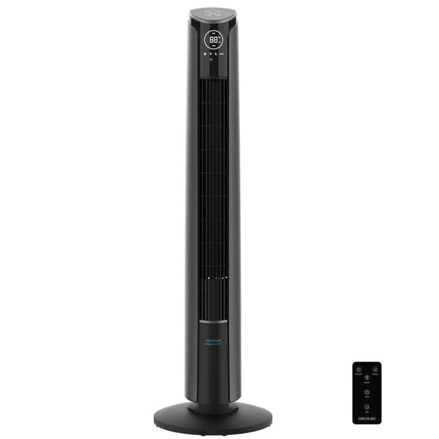 Cecotec - Turmventilatoren EnergySilence 9250 Skyline Smart Tilt, 106 cm, 45W, LED-Touchscreen, Fernbedienung, 3 Geschwindigkeiten, 4 Modi, Timer, einstellbare Neigung, Oszillation Höhe 42" Schwarz