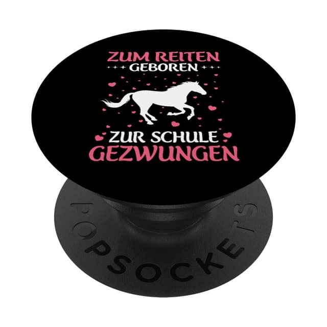 PopSockets Zum Reiten Geboren Zur Schule Gezwungen Pferde Reiter Spruch PopSockets mit austauschbarem PopGrip