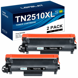 LOFBLAT TN2510 TN2510XL Ersatz für Brother TN2510 TN2510XL Toner für Brother HL-L2400DWE HL-L2400DW DCP-L2620DW DCP-L2627DW MFC-L2800DW MFC-L2827DW MFC-L2835DW Toner Mit Chip (2er-Pack Schwarz) 2510XL 2BK