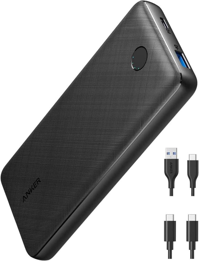 Anker 525 Powerbank, PowerCore Essential 20000 PD, externer USB-C Akku mit 20000mAh 20W Power Delivery, kompatibel mit iPhone 13/13 Pro / 13 Pro Max/X/XR, iPad Pro 2018, und mehr,