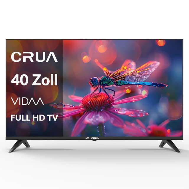 VIDAA Smart TV,101(40 Inch) TV,1920x1080P Full HD TV,LED TV with HDMI/USB/AV IN/Triple Tuner DVB-T2/T/C/S2/Compact and Smart for Your Home,Black [Energy Class E] VIDAA 40 Zoll 40 Zoll