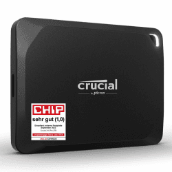 Crucial X10 Pro 2TB Externe SSD Festplatte, bis zu 2100MB/s Lesen und 2000MB/s Schreiben, Portable Solid State Drive, PC und Mac, Wasser- und Staubgeschützt (IP55), USB-C 3.2 - CT2000X10PROSSD902 2TB X10 Pro SSD